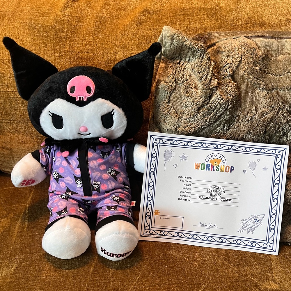 Kuromi Build A Bear with Sleeper